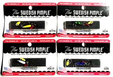 SET OF 4 Swedish Pimple 1/10oz Lure Treble Hook Single Hook Split Ring Teaser