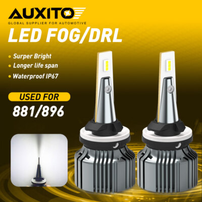 2x AUXITO 881 898 896 CSP LED Fog Light Driving Bulb DRL 6500K Cool White 3000LM