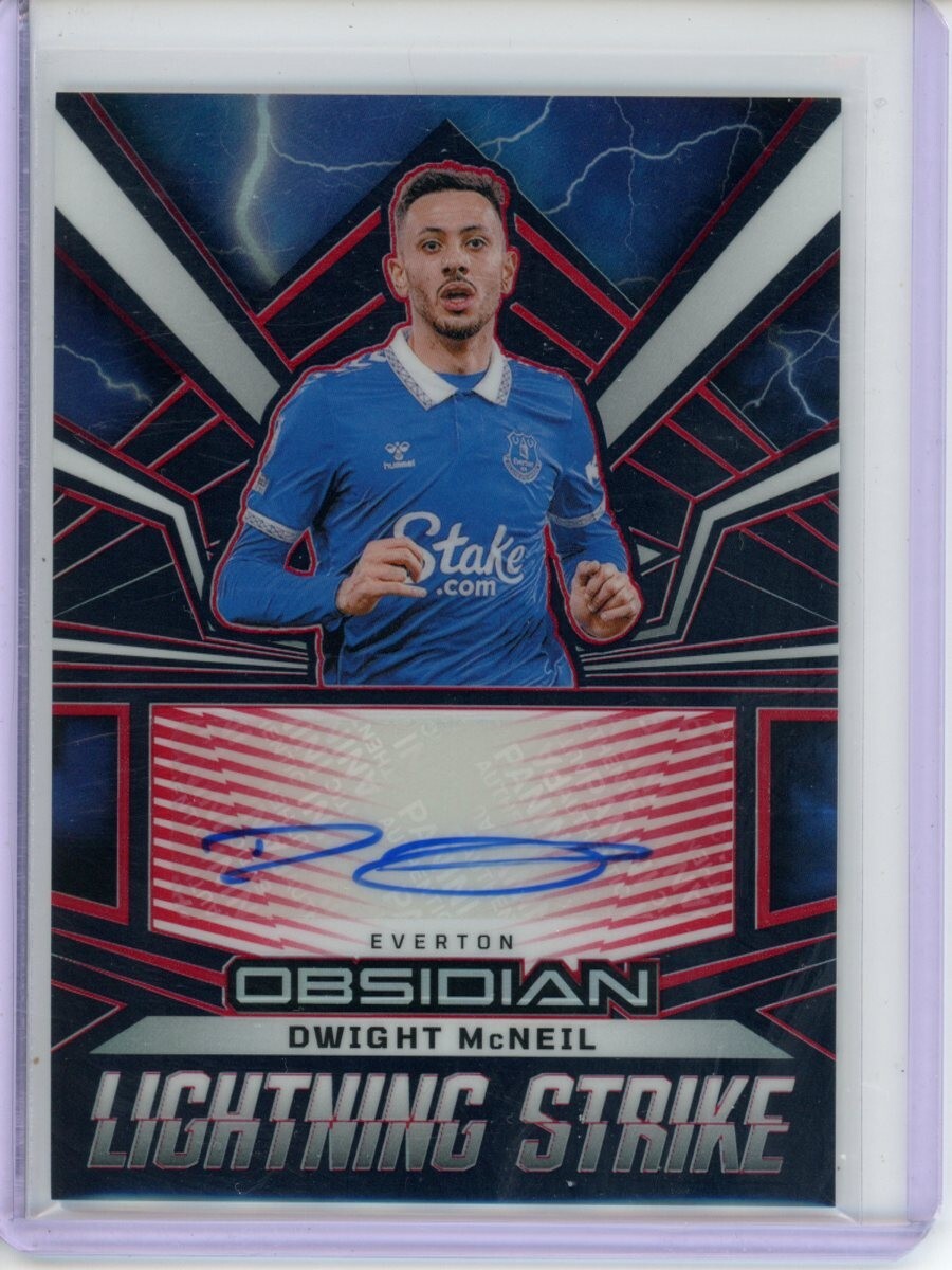 2023-24 Panini ObsidianLightning Strike Electric Etch Red Dwight Mcneil Auto /25