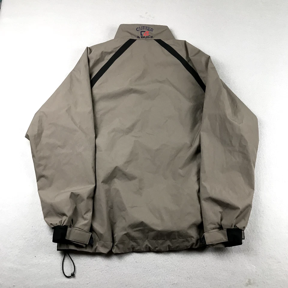 Cutter Buck Jacket Men Medium Brown CB WeatherTec Waterproof Windproof 1/2 Zip - Image 4 of 4