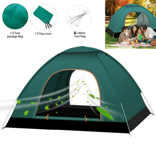 Camping Tent Automatic Hiking Instant Canopy Pop Up Tents 2-3 Persons Waterproof