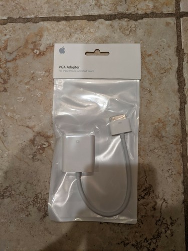 Apple Genuine A1368 VGA Adapter for iPad iPhone, iPod Touch New Sealed MC552ZM/B - 第 1/10 張圖片
