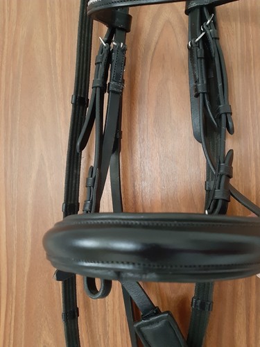 Pferde Zaumzeug Kieffer Trense Warmblut schwarz neuwertig - Bild 4 von 5