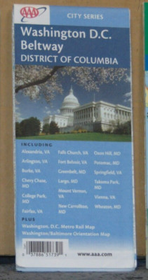 2002-03 AAA Street Map of Washington DC Beltway, District of Columbia