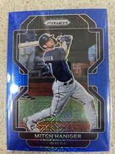 2022 PANINI PRIZM BLUE MOJO #/199 MITCH HANIGER MARINERS NO. 65