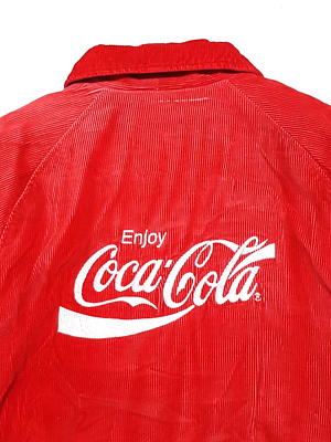 VINTAGE ENJOY COCA COLA EMBROIDERED CORDUROY AVON SPORTSWEAR