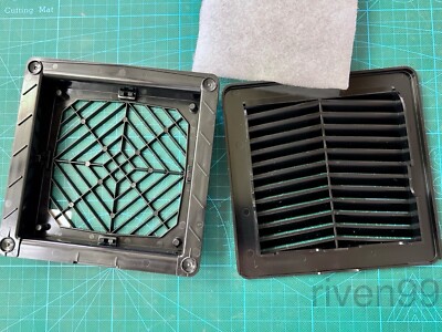 Altech AEG-2000B Filtered Exhaust Grill Kit for PLC/Electrical Cabinets, 125mm