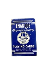 Vintage Enardoe Trick Playing Cards Bridge Size -  Blue Deck Circa 1944 Aarco