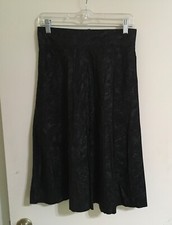 Vintage 1940s 1950s Black Pltd Skirt, Conmar Metal Zipper, 27" Long, Size Small.