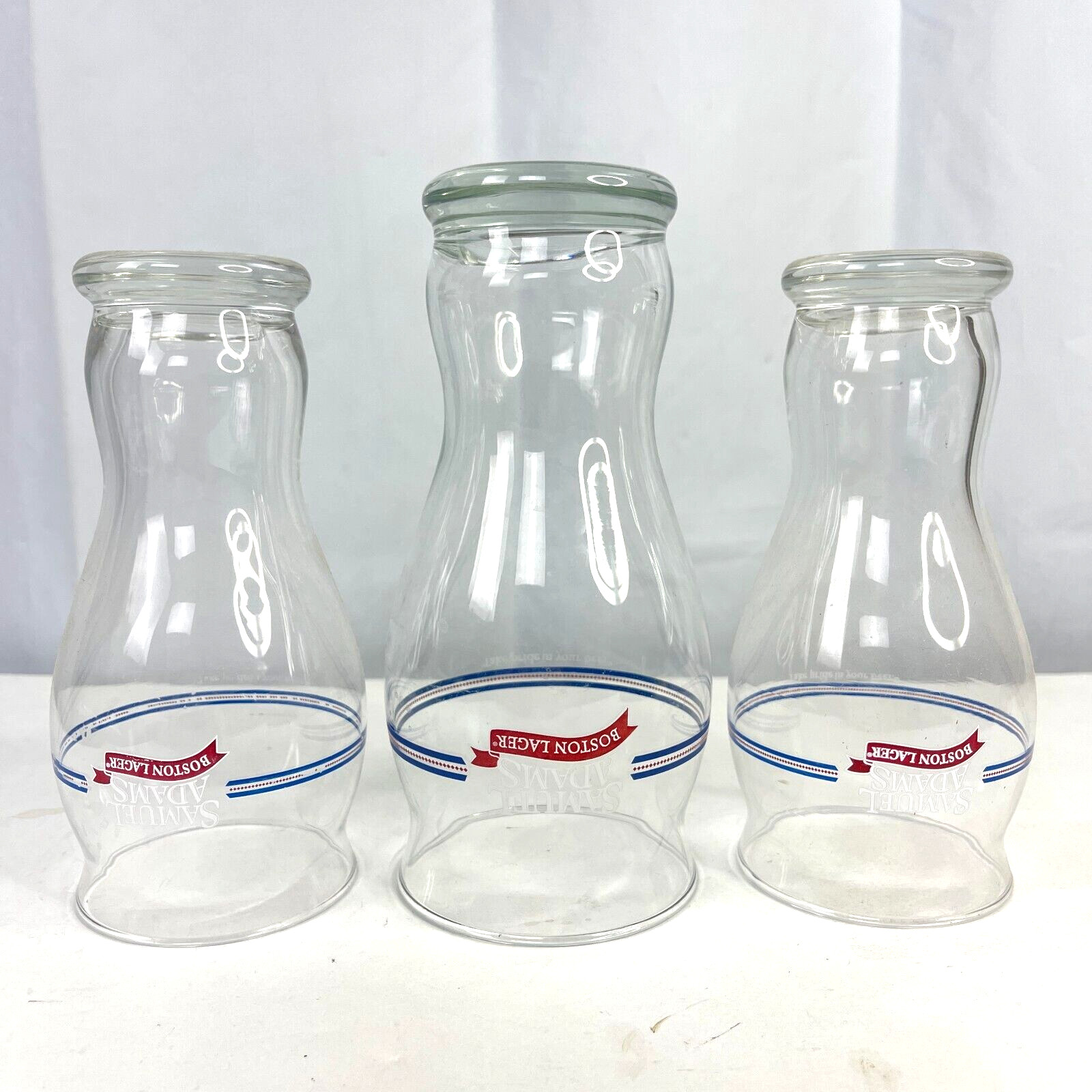 Samuel Sam Adams Beer 4 Engineered Pint Glass Lot 16+20 oz Fluted Perfect Pour