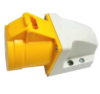 Wandmontage Panel Steckdose 32A 110V gelb 3-polig 110 Volt 32 Amp Stück Qualität NEU