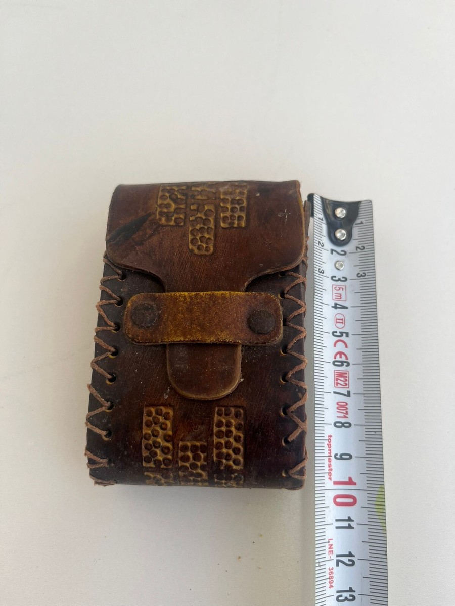 antique leather cigarette case Holder  Bayou Land Vintage Antique Leather Cigarette Case