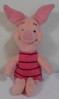 DISNEY FRANCE WINNIE THE POOH PIGLET 7'' PLUSH STUFFED ANIMAL
