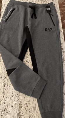 NEW Emporio Armani EA7 Men's LOGO Jogger Style Pants Gray