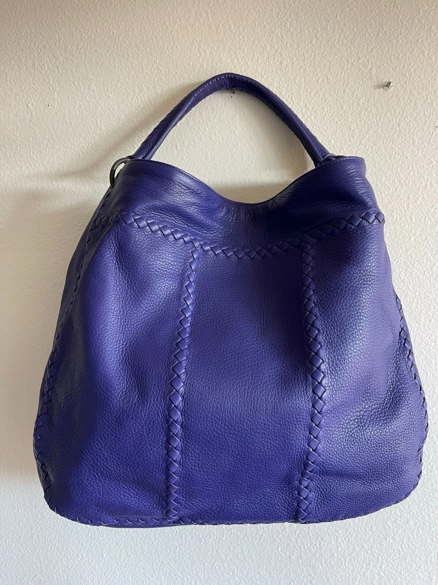 BOTTEGA VENETA 薄紫 編み込みレザー かごバッグ BOTTEGA VENETA 薄紫 編み込みレザー かごバッグ