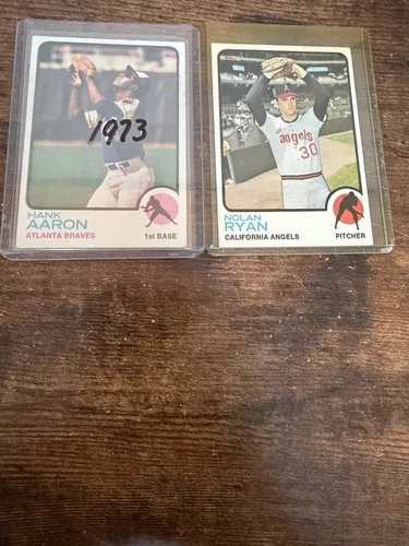 1973 Topps Baseball Hank Aaron & Nolan Ryan Nice Cards