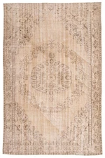 Traditional Vintage Hand-Knotted Oriental Carpet 6'1" x 9'1" Wool Area Rug
