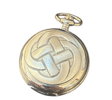 Mechanical Full Hunter Pocket Watch With Polished Celtic Knot Front Design
