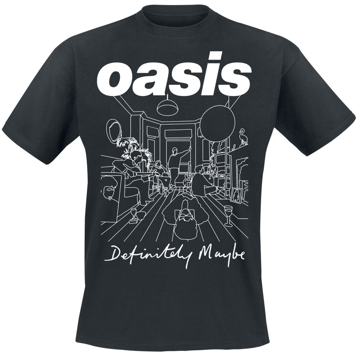 Футболка Oasis с иллюстрацией Herren DM schwarz Band-Товары группы Nachhaltigkeit 5990₽