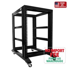15U 4 Post Open Frame 19" Server/Audio Steel Data Network Rack 17" Deep 600MM