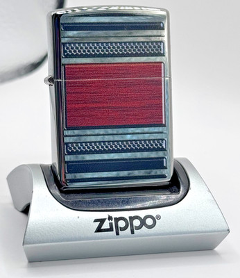 ORIGINAL Zippo Pfeifenfeuerzeug HOLZ & METALLOPTIK High Polish Chrom NEU IN BOX