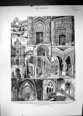 Old Convent Feo Cordova Cathedral Valencia Tarragona 1883 Architectur Victorian
