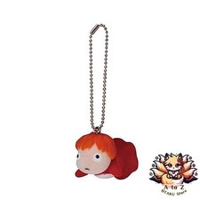 NEW Sekiguchi Studio Ghibli Ponyo on the Cliff Flocking Keychain Ponyo 404872