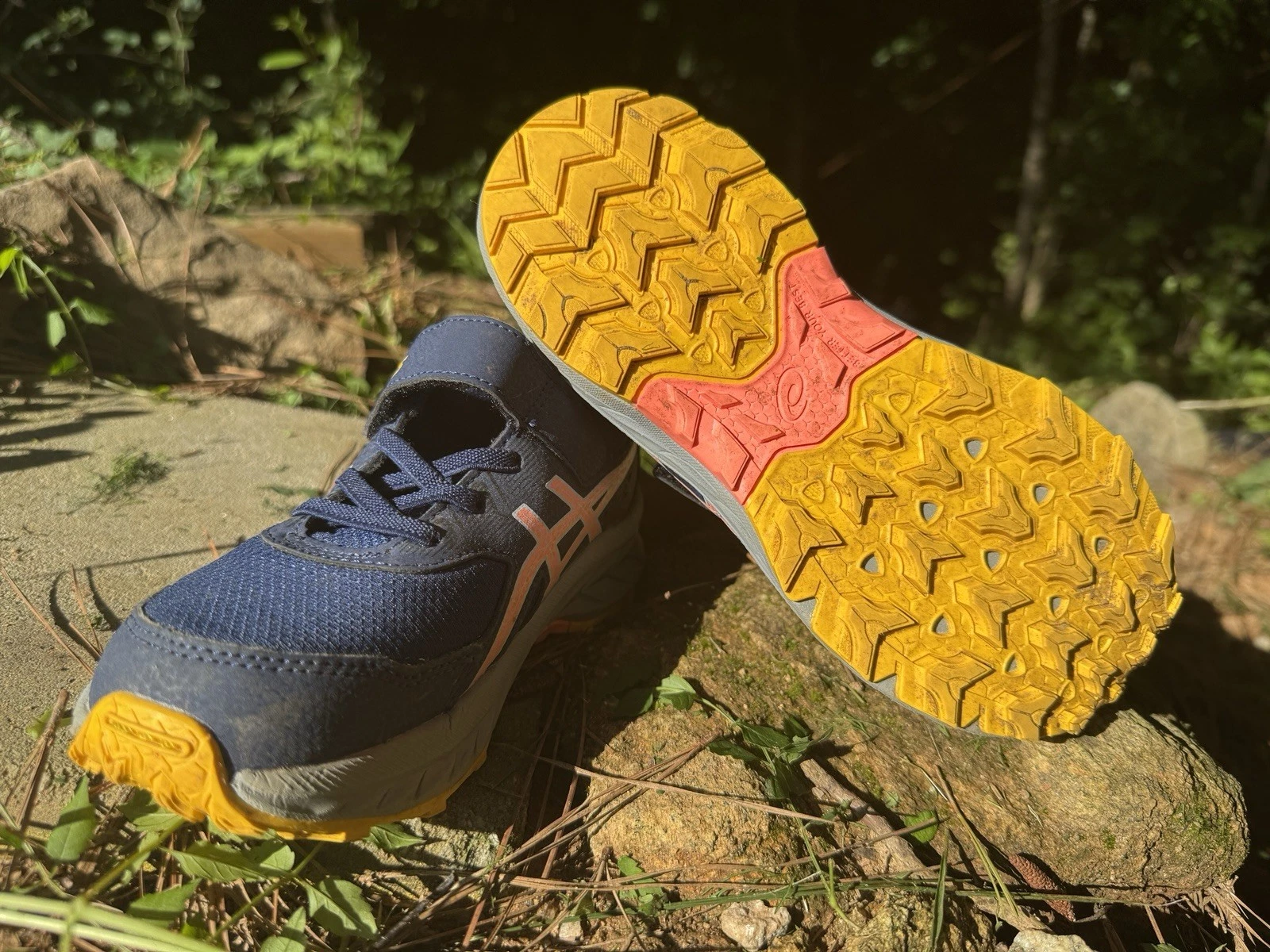 Sneakers Asics Pre Venture 9 Small Youth taglia 1 trail running blu rosa