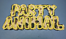 Party Animal Iron on applique patch 3" w x 1.5" h
