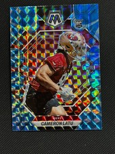 2023 Panini Mosaic Reactive Blue Mosaic Prizm #295 Cameron Latu RC SF 49ers Card