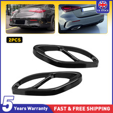 For Mercedes E-Class W213 Coupe C207 Gloss Black Exhaust Pipe Tail Cover Trims