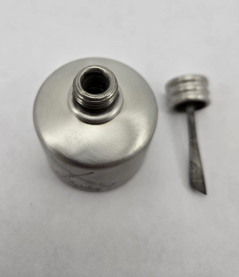 Nuevo de Lote Antiguo Escopeta Rifle Botella de Aceite Metal Acero Inoxidable Peltro Peltre Purdey Foto 3 de 4