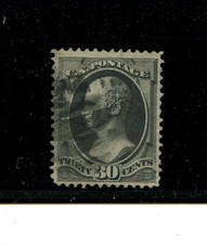 U.S. #154 (U676) Alexander Hamilton, 30¢ black, Used, FVF, CV$375.00