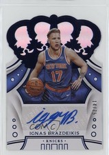2019-20 Panini Crown Royale Rookies Blue 14/75 Ignas Brazdeikis #CR-IGB Auto 5w7