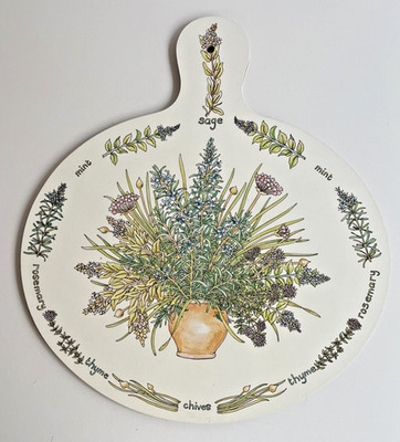 Cloverleaf Melamine Cutting Chopping Board Display Piece *Herbs*  England