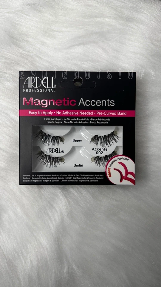Ardell Magnetic Lashes Lot Of 12 Pairs W/ Applicators NEW  Accent 002 & Wispies - Image 4 of 4