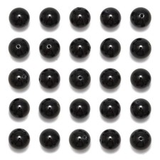 NCB 200pcs 6mm Black Onyx Agate Loose Beads for Jewelry Making, Natural Semi ...