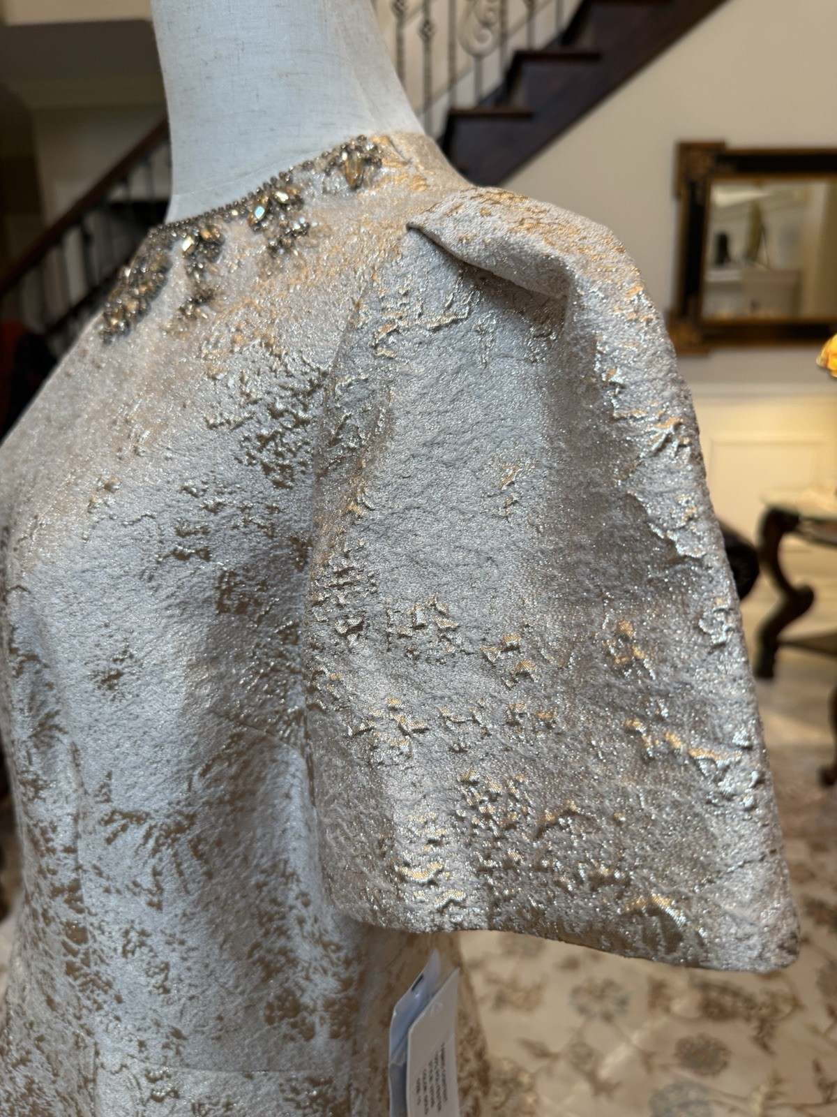 Teri Jon Rickie Freeman gold dress