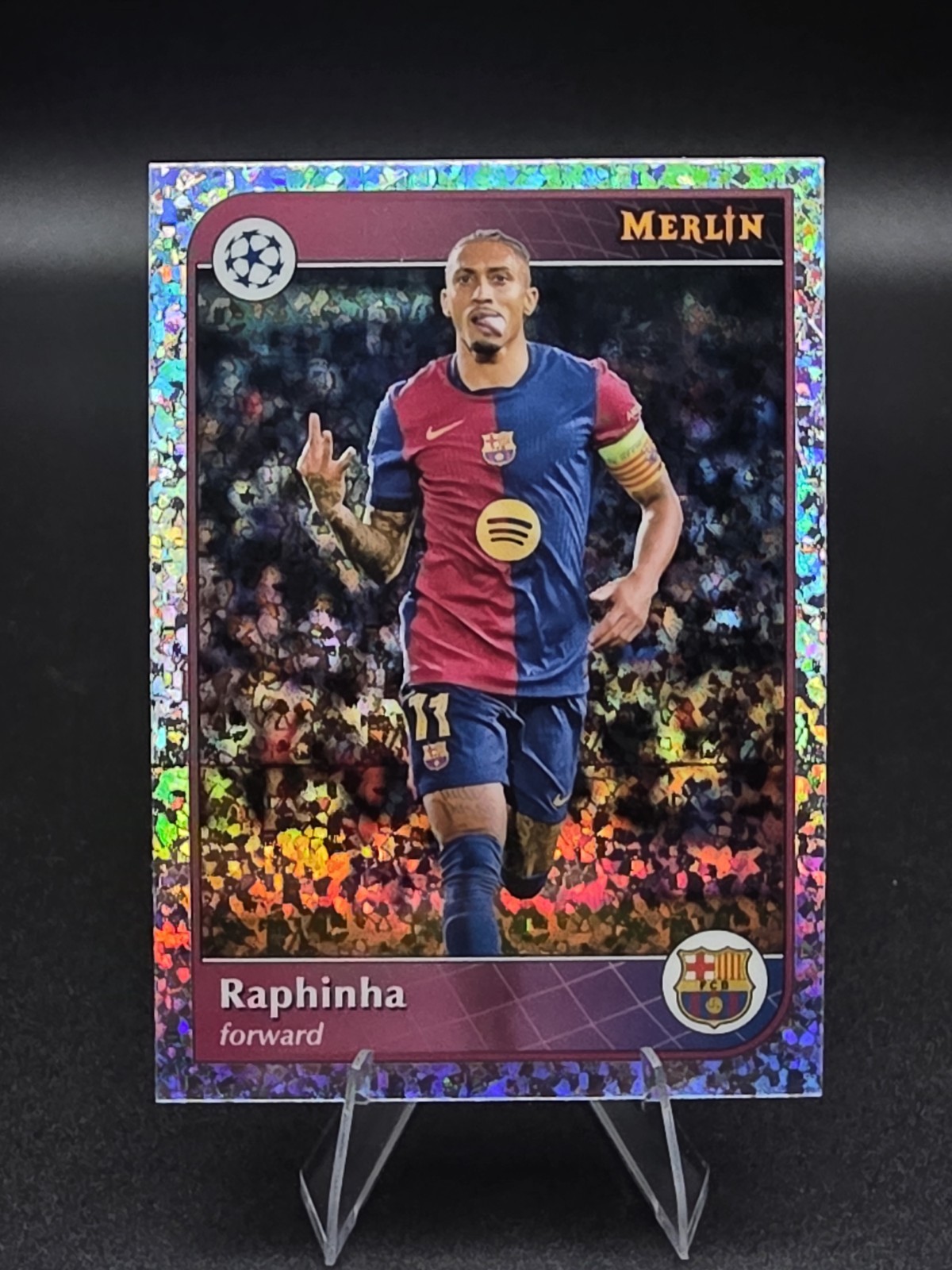 2024-25 Merlin UEFA Club Competitions RAPHINHA Mini-Diamond Refractor #192