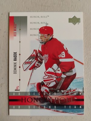 01 02 UPPER DECK HONOR ROLL DOMINIK HASEK #18 RED WINGS