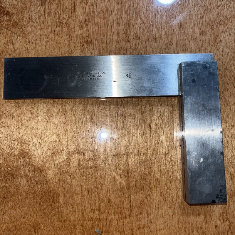 Starrett 20-4 1/2 Master Precision Square. With Brown And Sharpe Fitted Box.