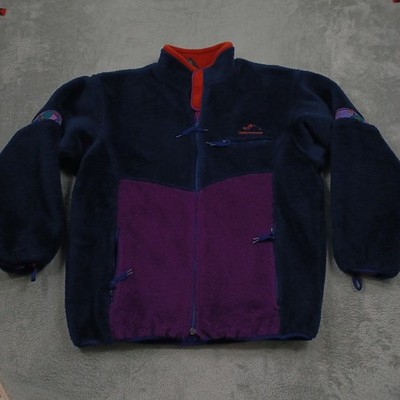 Vintage Helly Hansen Jacket Mens XL Blue Fleece Full Zip Pockets Outdoor