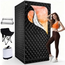 Portable Full Steam Sauna Tent 1300W Steamer Chair for Home Spa Relaxation