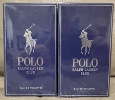 NEW Polo Blue- Ralph Lauren 4.2 Oz Eau De Toilette Cologne Spray for Men 2-Pack