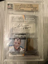 2012-13 ITG Ultimate Memorabilia Glenn Hall 7/9 Glove/Pad auto Very Nice
