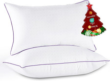 Pillows Queen Size Set of 2, Medium Supportive Bed Pillows with Super Soft down