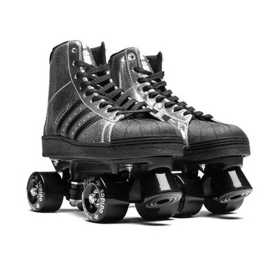 Adidas Superstar 82 Roller Skate Silver Metallic Black Shell