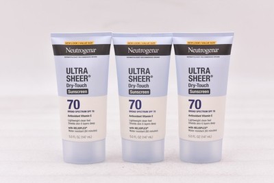 Lotof3 Neutrogena Ultra Sheer Sunscreen Lotion Value Size SPF 70 5oz Exp: 09/27