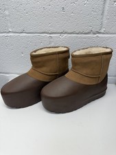 UGG Classic Mini Pumps Molded Boots Chestnut Brown Size UK 12 Hardly Used 