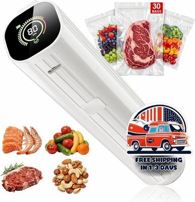 Potente máquina selladora al vacío portátil con pantalla LED de presión NUEVO US